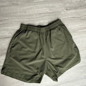 Men's Olive Green Athletic Shorts